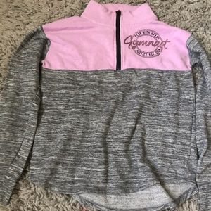 girls justice gymnast zip up